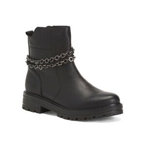 REMONTE Black/Black/Blk Leather Hazel 85 Comfort Booties
